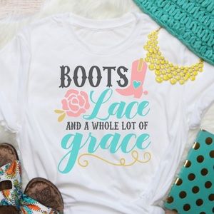 Boots and Grace Colorful Graphic Top Women Girls